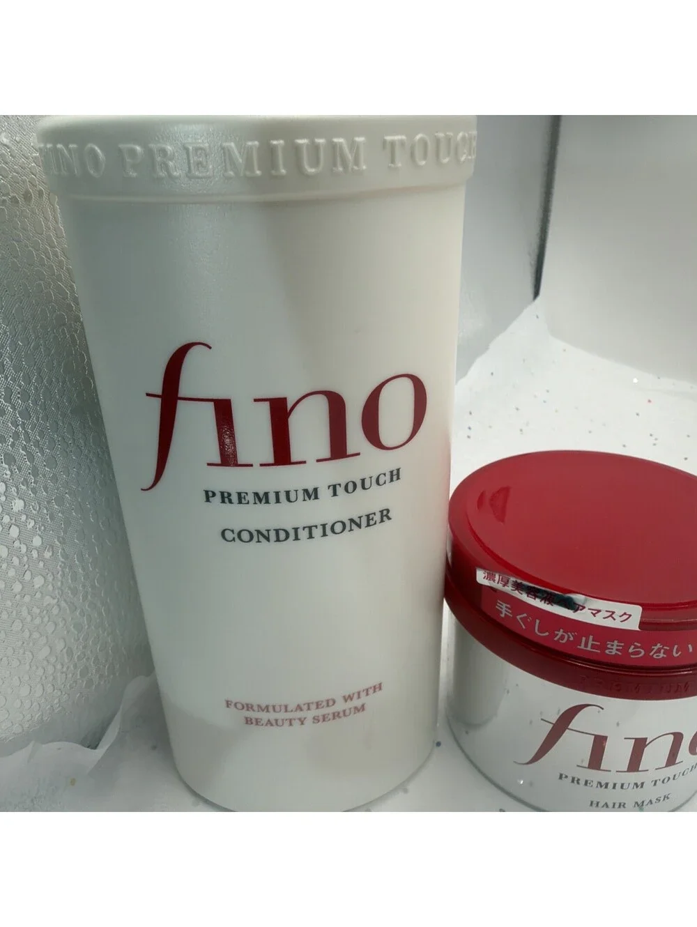 FINO Premium Touch Conditioner 18.7oz + Hair Mask 7.78oz Repair Treatment Set